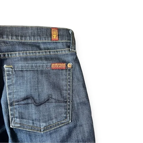 7 For All Mankind Women's Straight Leg Jeans Dark Wash Size 28 - Picture 6 of 6